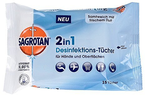 Sagrotan 2in1 Desinfektions-tücher 15 stk by Reckitt Benckiser Deutschland Gm