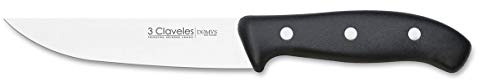 3 Claveles Cuchillo de Cocina, Línea DOMVS, Acero Inoxidable, (Tamaño: 13,5 cm-5,5), Negro, 13.5 cm - 5.5
