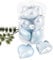 Dadeldo Living & Lifestyle Weihnachtskugel Herz Premium 10er Set Glas 6x5x3cm Xmas Baumschmuck (Blau)