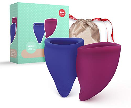 Fun Factory Silicone Menstrual Cup Fun Cup Package B - Grape/Ultramarine - 600 Gr