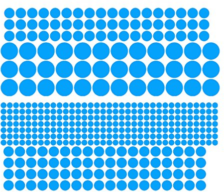 Baoblaze Fluoreszierende Sterne Mond Punkte Wandsticker Leuchtaufkleber Leuchtpunkte für himmel, the Dark, Blau 407 Punkt