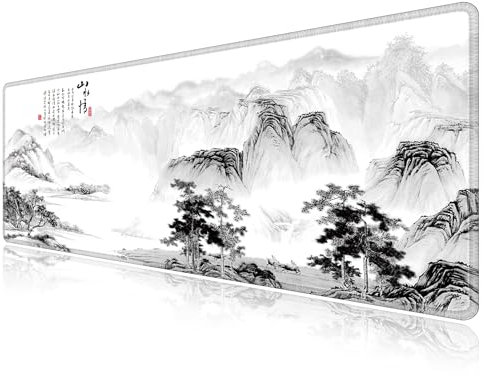 LL-COEUR Tappetino per Mouse da Gioco Grande con Motivo 80x30x0,3cm, Tappetino da Scrittura Esteso Tappetino di Protezione (800x300x3mm, Paesaggio 2)