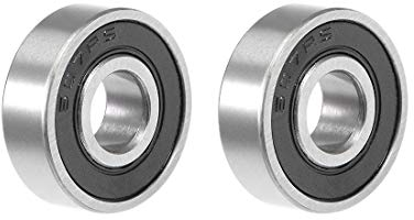 sourcing map Rillenkugellager 2Stk. 607-2RS 7x19x6mm Doppelt abgedichtete Chromstahllager