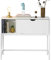 SoBuy FSB21-W Konsolentisch Beistelltisch Flurtisch mit 1 Klappe und Fach Sideboard Weiß BHT ca: 92x80x30cm