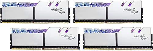 G.SKILL 64 Go DDR4 Trident Z Royal Silver 3600Mhz PC4-28800 CL16-19-19-39 1.35V Quad Kit 4x16G