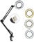 LED Lupenleuchte, Lupe mit Licht, 8X Lupenlampe Schreibtischlampe Arbeitsleuchte mit Schwenkarm, 3 Farbmodi, 10 Helligkeitsstufen, LED Dimmbar Klemmleuchte Buchlampe für Büro, Arbeit, Reparatur, Lesen