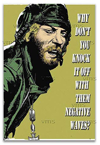 Vintage Metal Sign NEGATIVE WAVES 12X18 inch Home Decor Inside Outside Bar Kitchen Pub Decorative Plaques