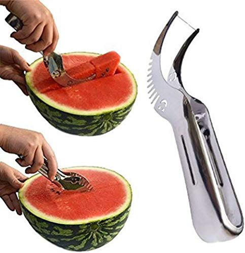 zaizai Rebanador De Sandía, Fruta De Sandía Y Cuchillo para Rebanar, Multifunción, Rápido, Corte Inteligente, Aparato De Cocina De Acero Inoxidable