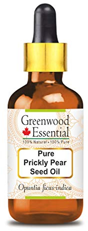 Greenwood Essential Puro Olio di Fico d’India (Opuntia ficus-indica) con contagocce in vetro Grado Terapeutico Naturale 50ml (1.69 oz)