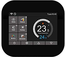 WiFi Thermostat Digital LCD Touch Display Raumthermostat Fußbodenheizung, Thermostat:schwarz