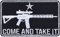 COME AND TAKE IT MG Aufnäher Waffen Aufbügler Tactical Morale Patch zum annähen/aufbügeln Sniper Bügelbilder Maschinengewehr Applikation für alle Stoffe | 90x55mm