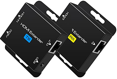 VPFET HDMI Extender 200ft RJ45 Ethernet über Cat5e Cat6 Kabel Übertragung HDMI Transmitter Repeater Unterstützt 1080p 3D HDCP EDID POC Eine Stromversorgung für die Arbeit mit