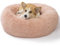 SAVFOX Hundebetten, Plüsch, beruhigend, Donutform, bequem, Kuschelbett für kleine bis sehr große Hunde und für Katzen, Kunstfell, waschbar, mehrere Größen: XS–XXL