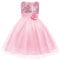 Kinder Mädchen Ärmellos Glitzer Pailletten Blumen Tütü Tüllkleid Prinzessin Kleid Blumenmädchenkleider Festliche Hochzeit Erstkommunion Taufkleid Party Einschulungs Sommerkleider Rosa 6-7 Jahre