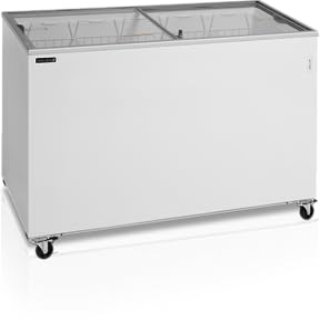 Congélateur coffre de Crème Glacée avec couvercles coulissants vitrés plats- TEFCOLD