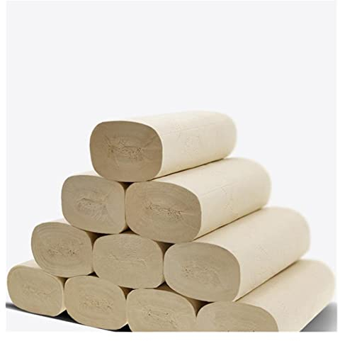 ZZSRJ 16 Rolls Of Bathroom Toilet Paper Absorbent Paper Soft Roll Paper Pulp Coreless Toilet Paper Home Hotel Bathroom (Color : Yellow, Size : One Size)