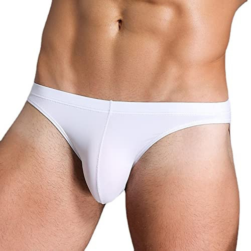 Faringoto Slip ultra léger et respirant en soie glacée pour homme en micro maille respirante pour se détendre la nuit, blanc, M