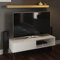 Timber Art Design UK Monaco TV Cabinet Unit with Sliding Door for Media Devices Storage Space Modern Stylish Decor Furniture for Living Room, Office, Hallway in White, H38.5cm x W120cm x D40cm