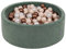 KiddyMoon Piscine À Balles pour Bébé Velours Rond 90X30cm/300 Balles 7Cm Fosses À Boules Jouet Enfant, Vert Forêt: Beige Pastel/Cuivre/Perle