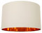 Contemporary and Chic Soft Cream Cotton 20 Floor or Pendant Large Circular Drum Lamp Shade with Shiny Copper Inner | Stunning Statement Piece by Happy Homewares