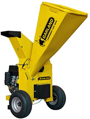 GARLAND CRUMMER 1220 QGW-V22 - Biotriturador de gasolina - Motor 4T, 420 cc y 11,5 CV de potencia. Trituración por cuchillas sobre disco hasta un diámetro máximo de rama de 10 cm.