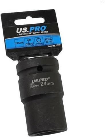 US PRO Tools 24mm 1 DR 6 Point Impact Socket 3737