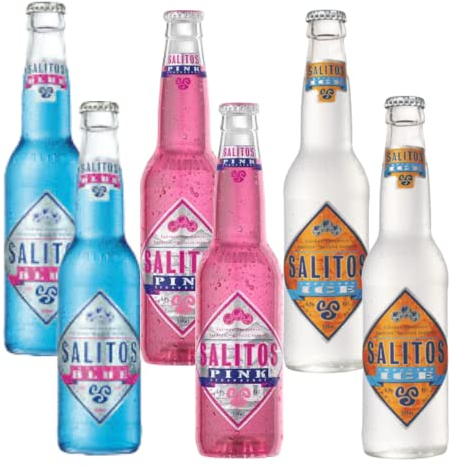 6 Flaschen Salitos Bier im Mixpaket je 2 Flaschen Blue,Ice und Red zum testen.