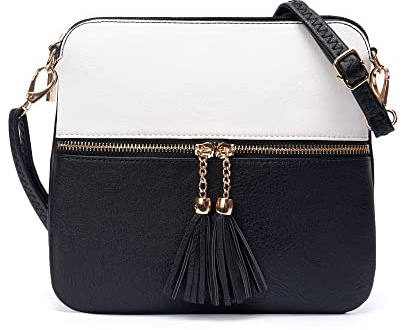 Woodland Leathers Crossbody Bags for Women, Designer Faux Leather Small Shoulder Bag for Women With Adjustable Strap, Ladies Multiple Compartments Messenger Bag