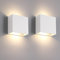 FUPE LED wandleuchte innen, Wandleuchte innen 2 Stücke, Modern up and down leuchten 12W Warmweiß, 3000K Innen Wandleuchte 1200LM für Wohnzimmer, Schlafzimmer, Flur (weiß)