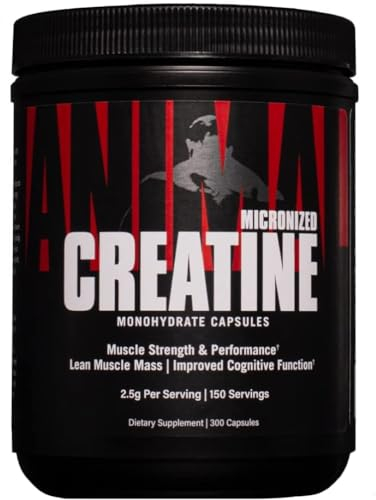 CREATINE KAPSELN (150 Portionen) enthält leicht absorbierbares Kreatin Monohydrat, steigert den Energiestoffwechsel der Zellen & allgemeine Trainingsfähigkeit des Körpers, Universal Nutrition ANIMAL