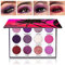 Boobeen Palette d'ombres à paupières 12 couleurs - Ombre à paupières pailletée et mate, maquillage d'ombres à paupières violet et rose pour les femmes, longue tenue