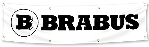 ENMOON Brabus Banner Luxus-Auto-Flagge, Banner, 6 x 2,4 m, Garage, Geschäft, Männerhöhle, Wanddekoration