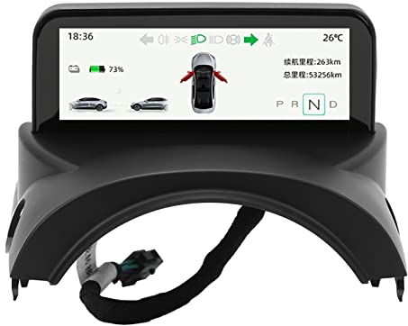 Auto-Armaturenbrett-LCD-Bildschirm, 4,6 Zoll Auto-HUD-Bildschirm LCD-Tachometer-Bildschirm Digitales Armaturenbrett-Display Ersatz für Y (AMD Ryzen)