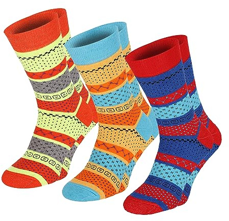CHiLI Lifestyle Socks Thermosocken bunt 3 Paar Unisex - warme Thermosocken für Damen und Herren Größe 39-42 und 43-46 - extra warme Thermosocken dick. Socken Baumwolle Damen Herren