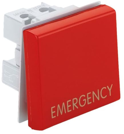 Pulsante Na+Nc Tasto Largo Rosso AVE 45105R