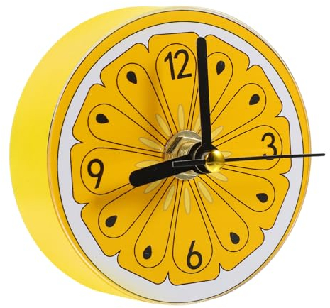 DEARMAMY 2stücke Magnetische Kühlschrankuhr Mit Zufälligem Obstdesign Praktische Wanduhren Für Kühlschrank Magneten Für Notizen Und Botschaften Batteriebetrieben Aa-Batterie Nicht