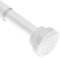 Tringle à Rideau Extensible Blanche, Ø25mm Barre à Rideau de Douche Sans Perçage 73-132cm, Tringle Télescopique pour Placard, Salle de Bain, Balcon