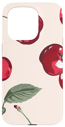 Cherry Aesthetic Handyhülle — Süße rote Kirsche im Vintage-Look Hülle für iPhone 15 Pro