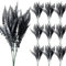 10pcs persische Farne Blätter realistische falsche Farne Halloween -Pflanzen mit 7 Zweigen biegsame DIY schwarze künstliche Blumen für Halloween -Party, Hochzeit, schwarzes Eukalyptus, Farnblätter