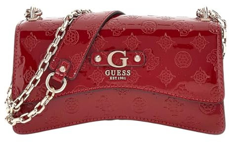 GUESS Damen Gerty Umwandelbare Crossbody-Klappe Umhängetasche, rot