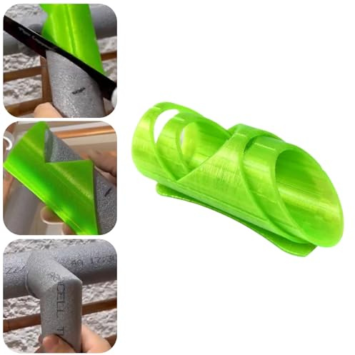 3pcs Foam Pipe Cutter Tool - Three-Tube Insulation Cutting Fixture, Insulation Cutting Fixture in 3 Models, for Pipe Insulation in Homes, Industries and Commercial Places,15mm, 22mm,28mm (Green)