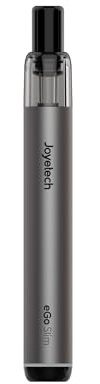JOYETECH Ego Slim Pen Kit Pod System 800mah 20w 2ml Eroll Slim Cartridages Vape ohne Nikotin Gunmetal Grau