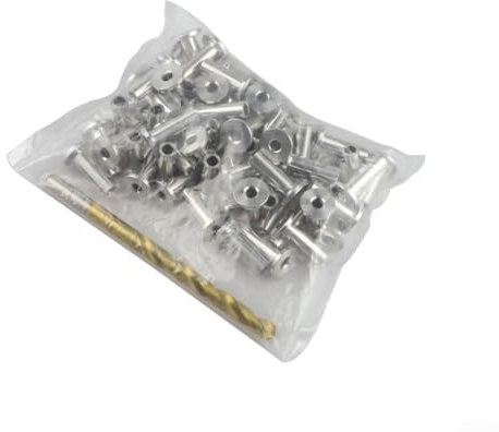 30 fundas protectoras de cuerda de alambre de acero inoxidable para barandilla de cables, para barandilla de escaleras