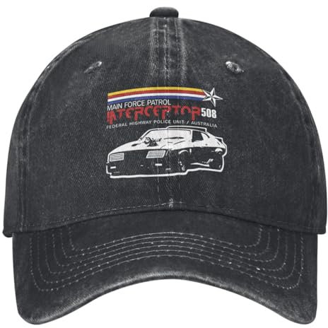 ZZQWSDSQQ Baseballmütze Mad Max Interceptor Tennis Skate y2k Lustige Trucker Papa Hut Unisex Teenager Vintage Design Snapback Cap