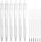 JIEYAO Lot de 6 stylos à colle à pointe fine avec 6 recharges, stylos à colle à séchage rapide pour scrapbooking, fabrication de cartes, calligraphie, travaux manuels (blanc)
