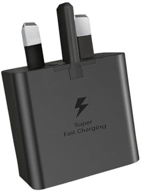 25W Samsung Fast Charger USB C Plug for Galaxy S24 S23 S23+ S22 Ultra S22+ S21 S21+ S20 S10 S9 S8 A55 A54 A53 A52 A25 A12 A13 A14 A15 A16 A34 A33 A32 A35 Plug USB Type C Power Charging Head Adapter UK