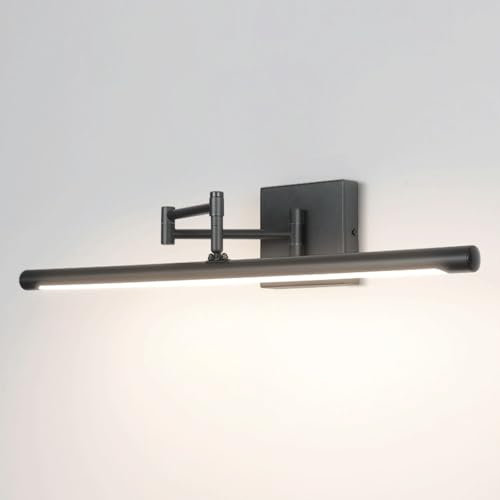 FYMLP Modern Black Metal Wall Mounted Lamp with Acrylic Adjustment in three axes adjusted Wall Sconces 8W LED Dimmable Wall Lamps for Bathroom Vanity Bedside Reading