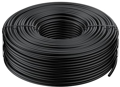 Pawfly 61 M Drip Irrigation Tubing 4-6 MM, Tuyau de distribution vide pour système d'irrigation goutte à goutte, Tuyau goutte à goutte en polyéthylène noir