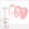 Nicedeco 2 en 1 Vernis Semi Permanent Base avec Couleur, Vernis à Ongles Gel Gelée de Cristal Naturel Nu Rose Soak Off UV LED Brillante Longue Durée 15ML - 03