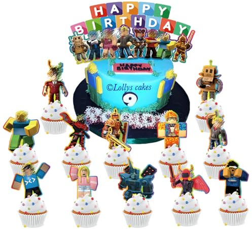 Roblx tortendeko, Roblx Kuchen Deko geburtstag, cake topper geburtstag, Cake Topper Set, Happy Birthday Kuchen Deko